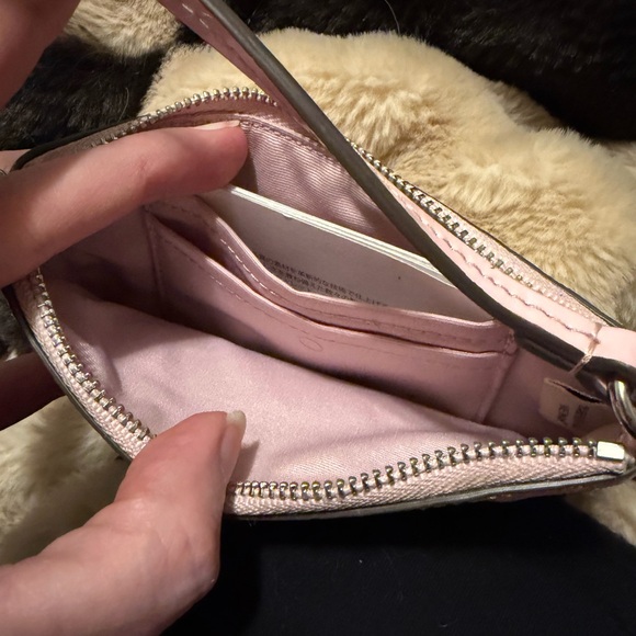 Coach Light Pink Embossed Wristlet - Picture 3 of 3